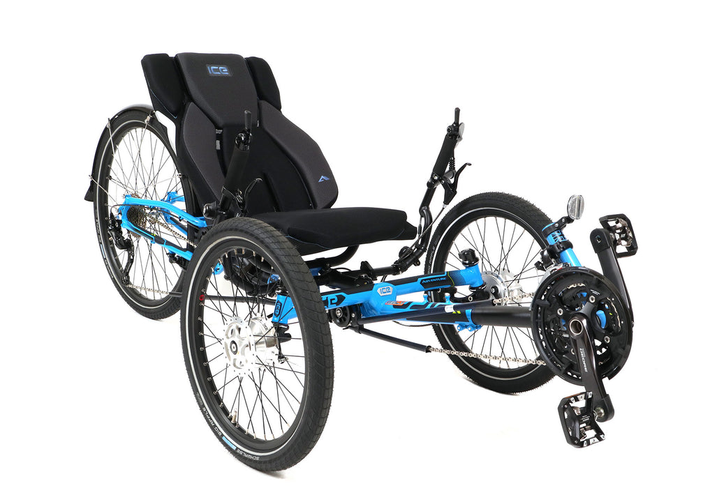 ICE Adventure 26 RS 3x10 Speed Compact Fast Track Blue Recumbent Trike
