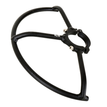 Angled view of the ICE Chainring Guard in black against a white background.