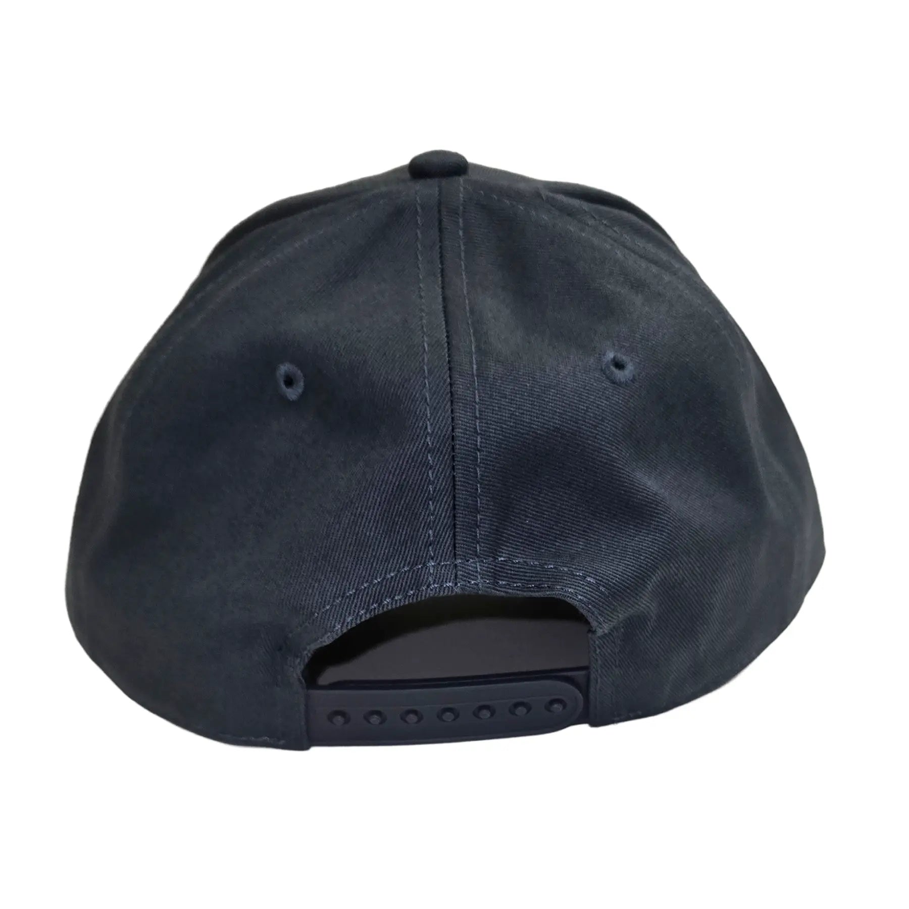 Back view of the ICE Trucker Cap in Petrol Blue with an adjustable back against a white background. 