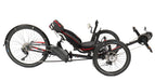 ICE Sprint X Tour with 26 inch rear wheel, Full Suspension with Shimano Steps EP8 Grey Recumbent Trike side view