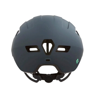 Back view of the Lazer Cityzen Kineticore Helmet Matte in Livid , a dark grey tone, against a white background.