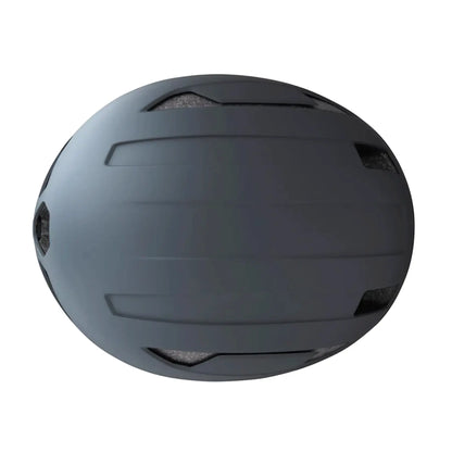 Top view of the Lazer Cityzen Kineticore Helmet Matte in Livid , a dark grey tone, against a white background.
