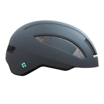 Side view of the Lazer Cityzen Kineticore Helmet Matte in Livid , a dark grey tone, against a white background.
