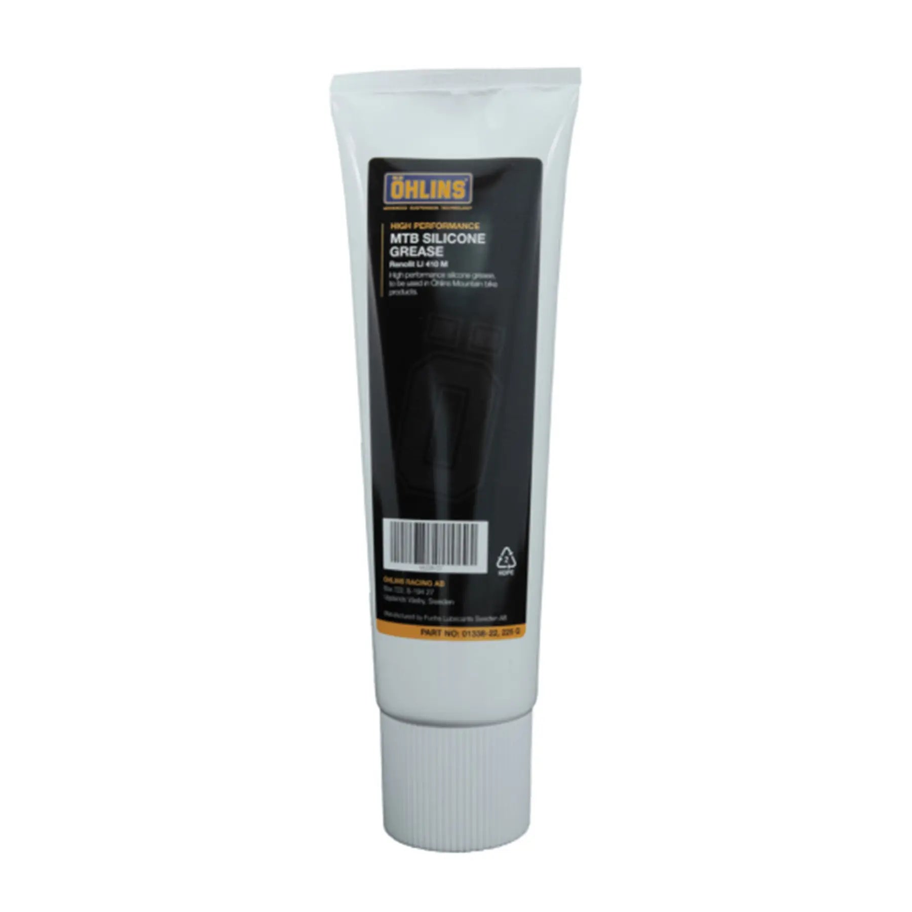 Image of a tube of Ohlins Renolit SI 410 M Silicone Grease against a white background.