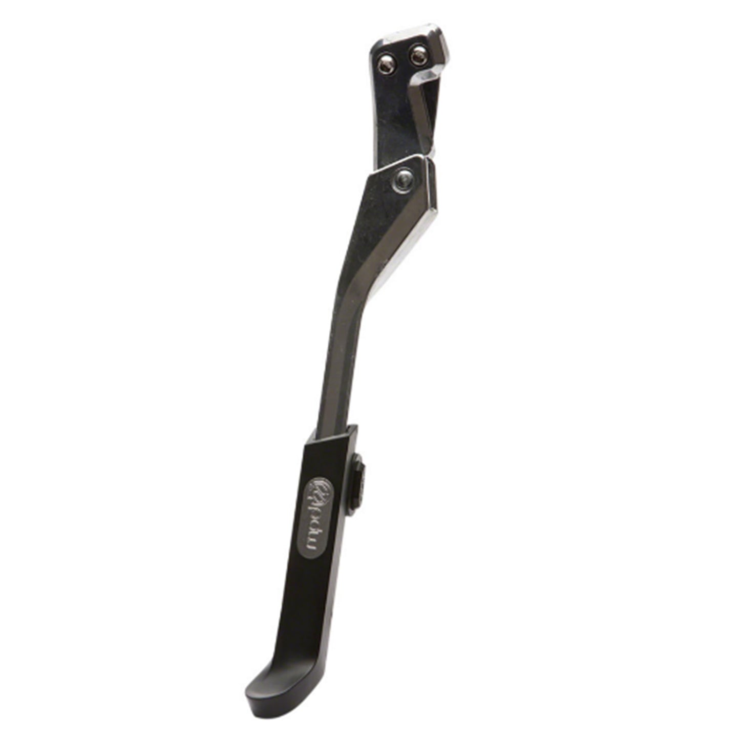 Image of a Portland Design Works Power Stance Rear Mount Adjustable Kickstand for bicycles against a white background.