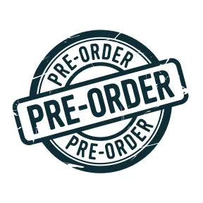 Pre-order stamp icon on a white background.