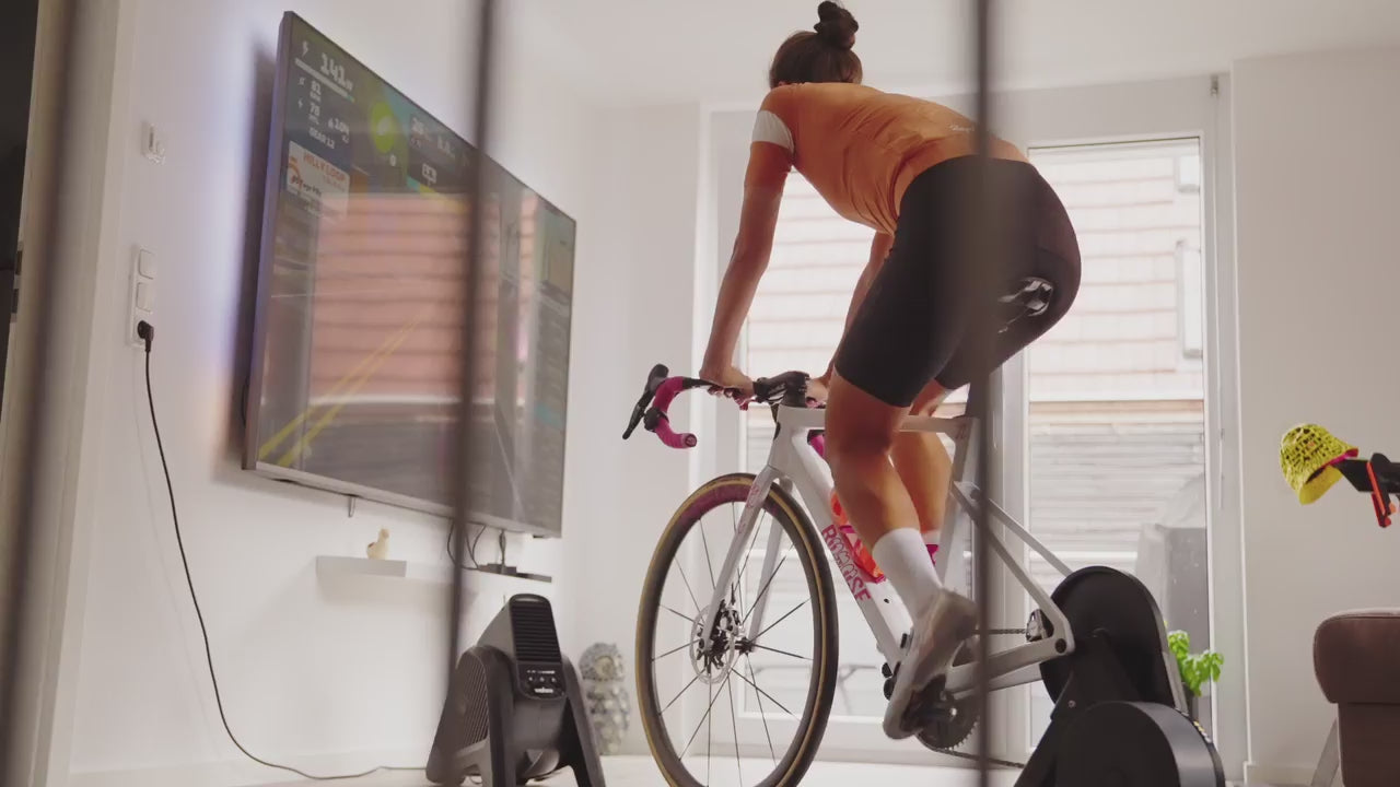 Watch the video about the Wahoo KiCKR Core 2 Smart Trainer with Zwift Cog and Click.