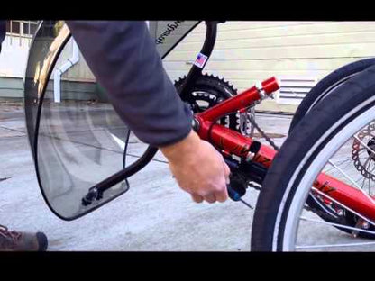 T-Cycle Windwrap Bubble Spring Clear Fairing demonstration video from T-Cycle's Youtube channel
