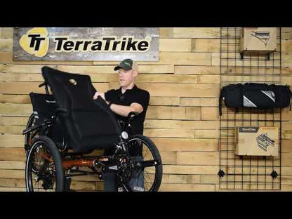 Watch the video on TerraTrike's Youtube channel on how to install the seat pad.