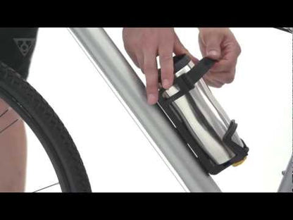 YouTube video demonstrating how to use the Topeak Modula™ Java bottle cage. 