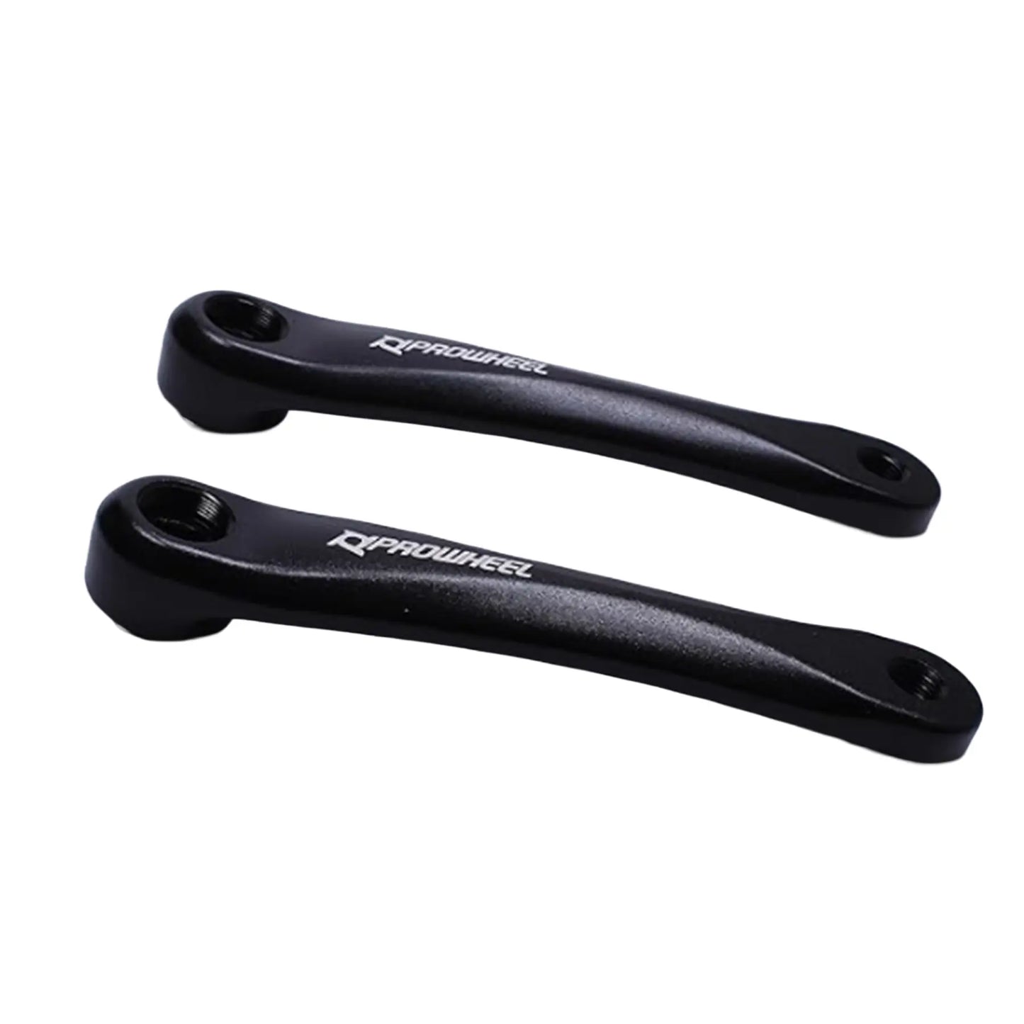 Side profile view of the Prowheel Aluminum e-Bike 152mm Square Taper Black Crankarms against a white background.
