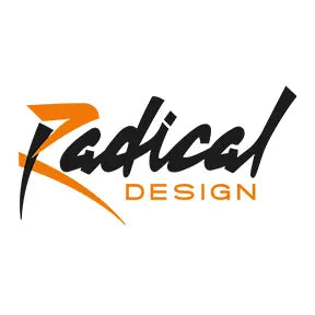 Logo of Radical Design with black and orange text on a white background.