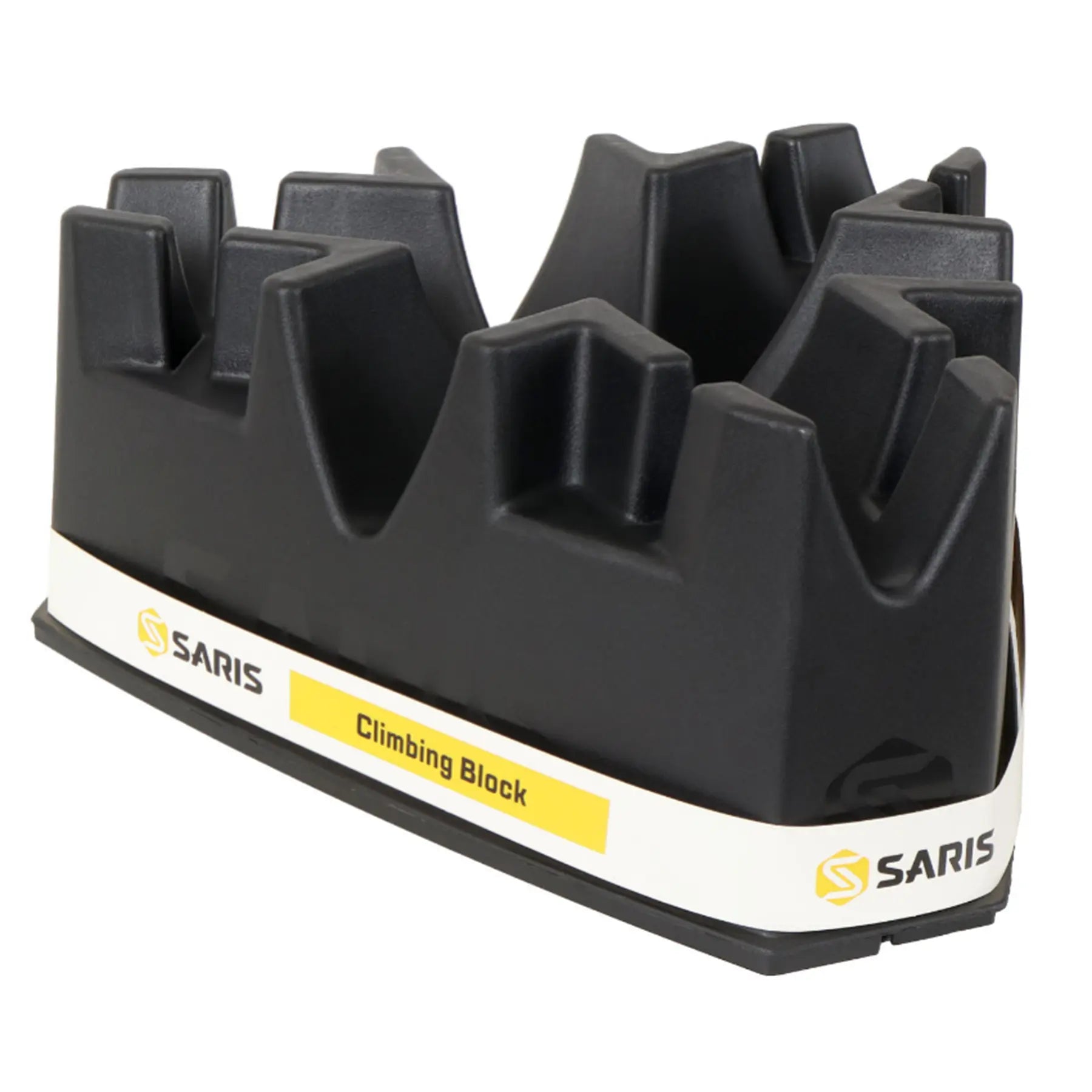 Side view of the Saris Indoor Bike Trainer Climbing Riser Block against a white background.