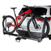 Saris MHS Duo Modular System 1 Bike Carrier, studio rear quarter view with bike