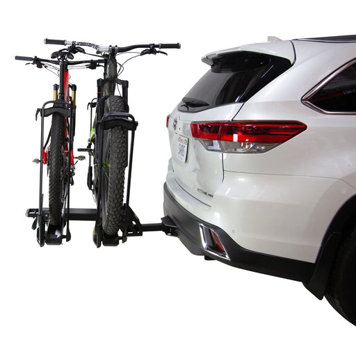 Saris MHS Duo Modular System 2 Bike Carrier Fits 1 1/4" or 2" Complete Hitch Rack Side View on Vehicle Studio Image