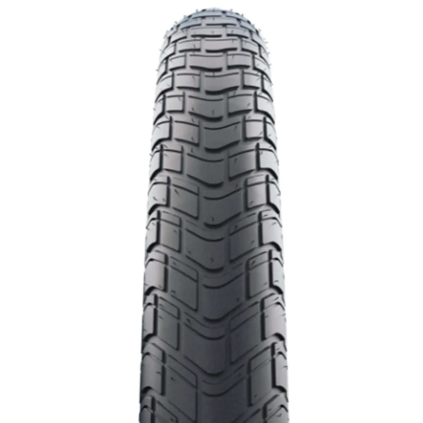 Tread profile of the black Schwalbe Motion Big Apple Tire against a white background.