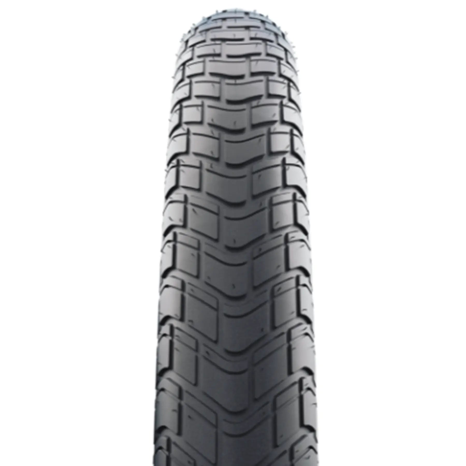 Tread profile of the black Schwalbe Motion Big Apple Tire against a white background.