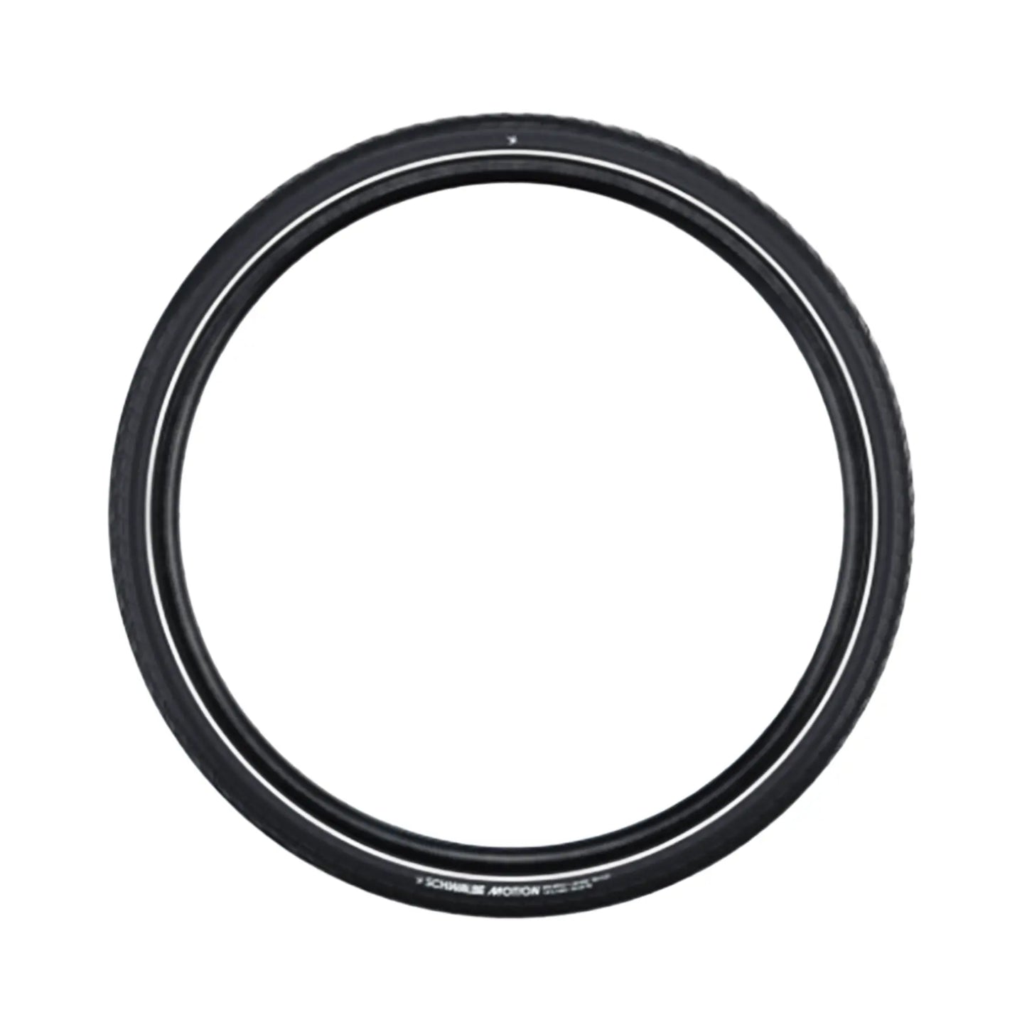 Side profile of the black Schwalbe Motion Big Apple Tire against a white background.