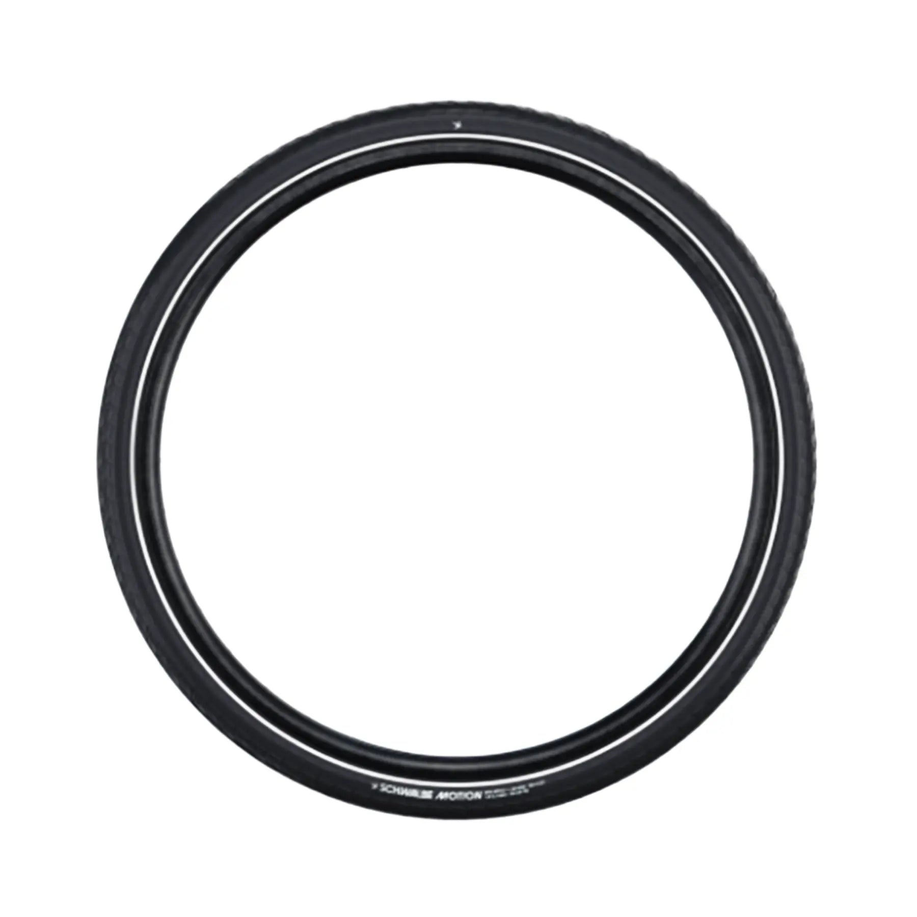 Side profile of the black Schwalbe Motion Big Apple Tire against a white background.