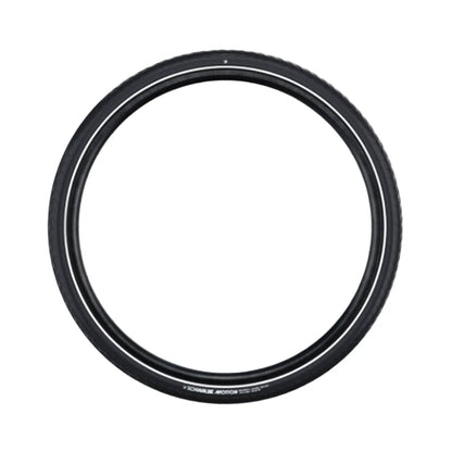 Side profile of the black Schwalbe Motion Big Apple Tire against a white background.
