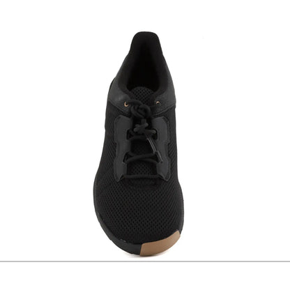 Front view of the Shimano EX300 Bicycle Shoes in Black against a white background.