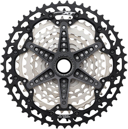 Shimano XT CS-M8100 Cassette - 12-Speed 10-51t Silver/Black Micro Spline back