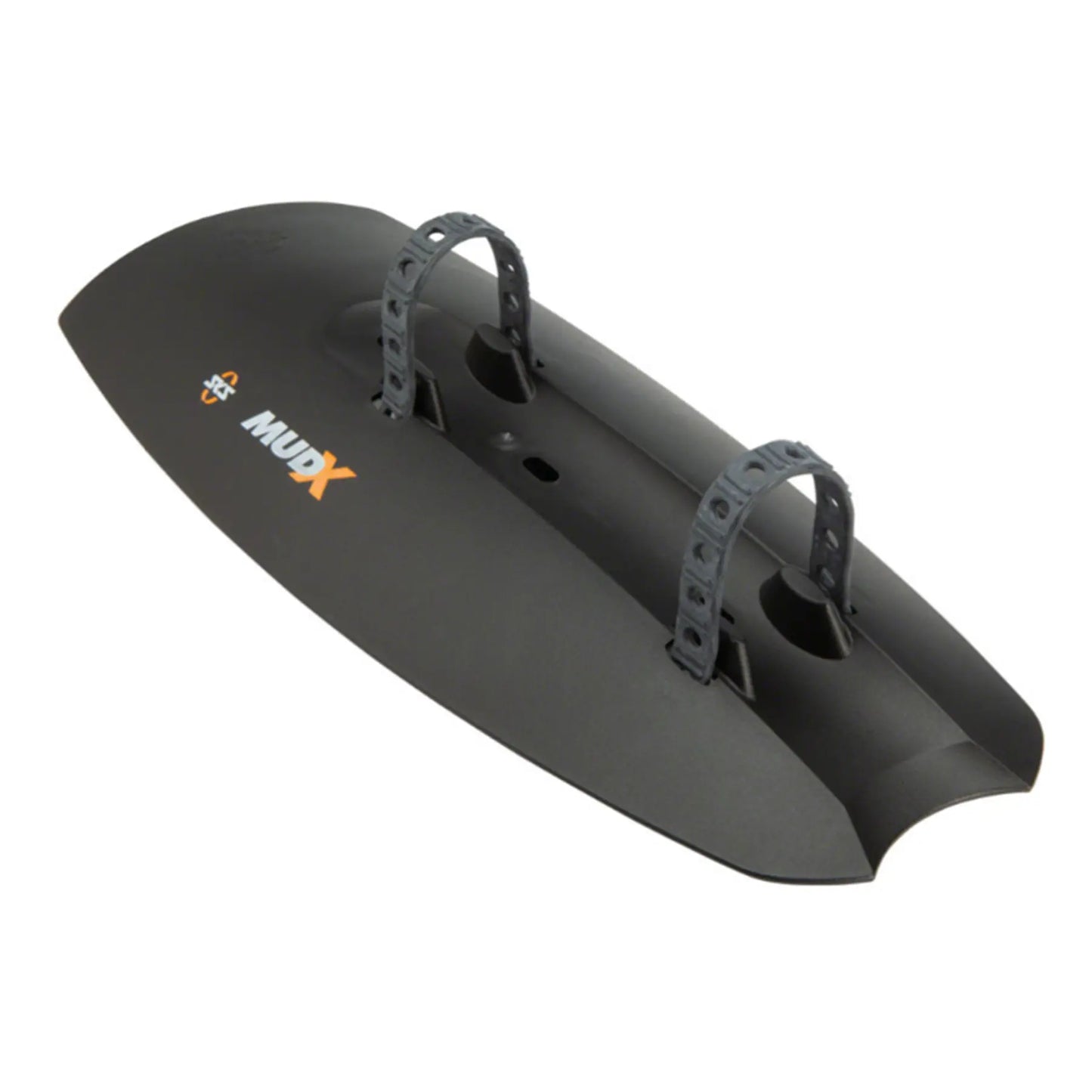 Image of the black SKS X-Mud Downtube Fender against a white background.