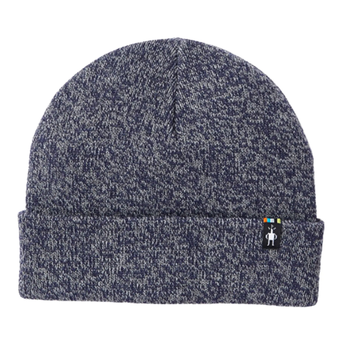 Side view of the Smartwool Cozy Cabin Hat in deep navy against a white background.