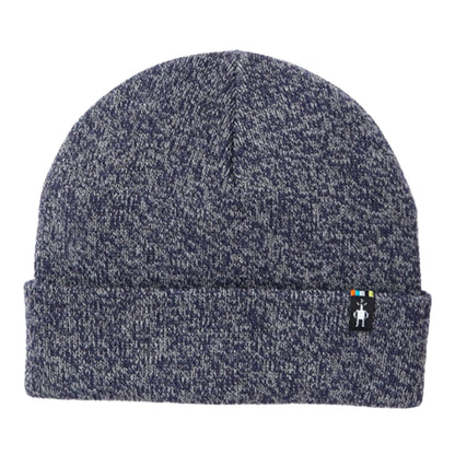 Side view of the Smartwool Cozy Cabin Hat in deep navy against a white background.