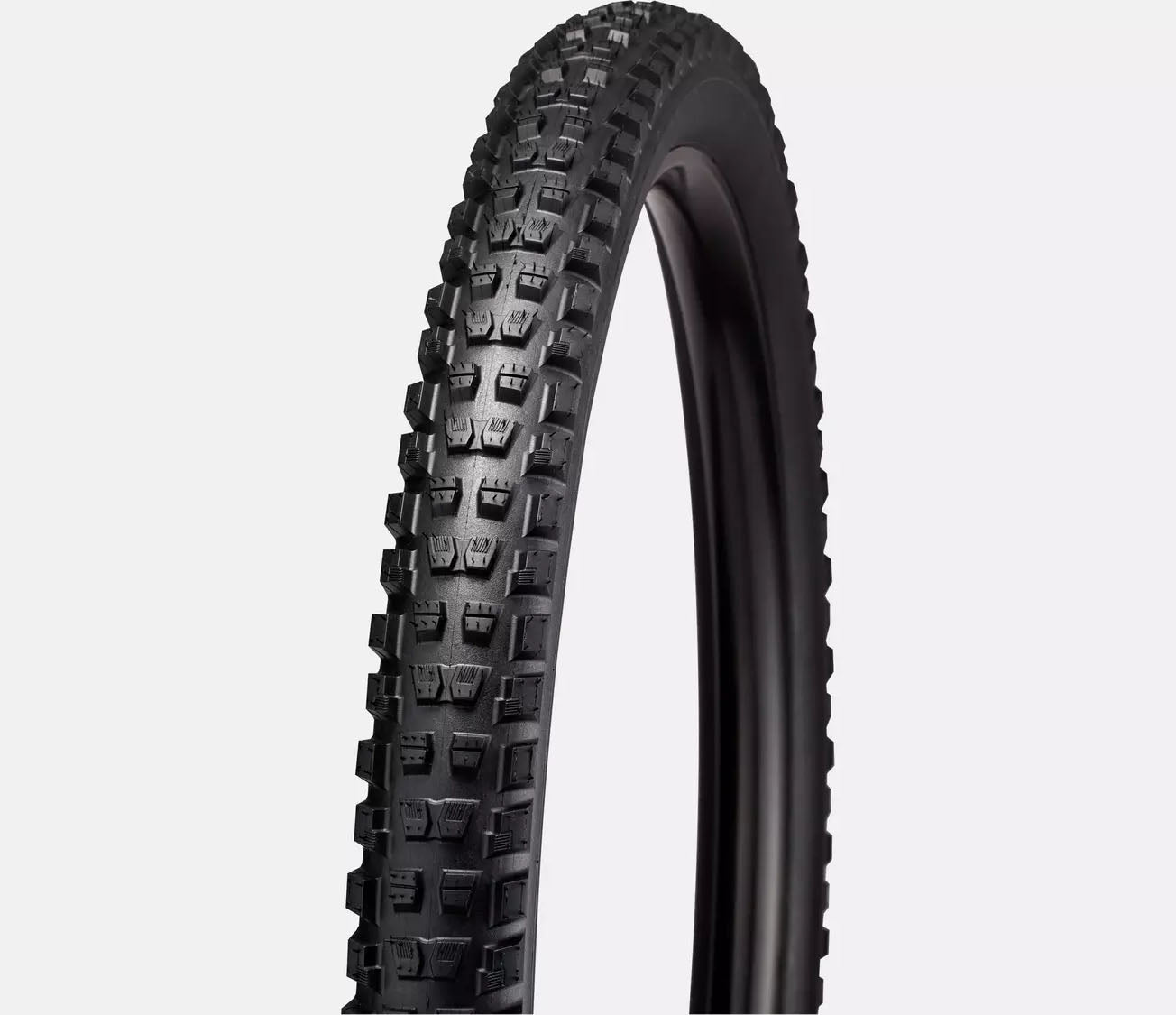 Front quarter view of the Specialized Butcher Grid Gravity T9 TLR Enduro Tire, shown on a white background.