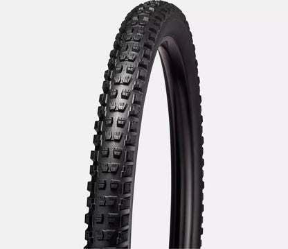 Front quarter view of the Specialized Butcher Grid Gravity T9 TLR Enduro Tire, shown on a white background.