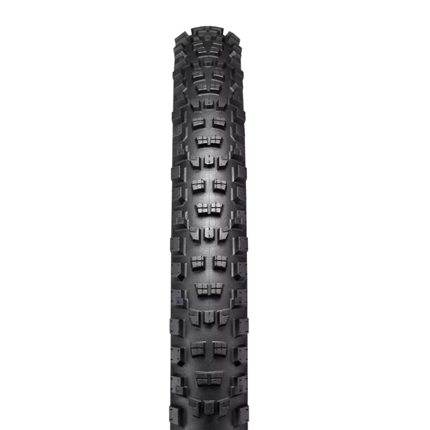 Tread profile of the black Specialized Eliminator Grid Trail T7 TLR Trail Tire 27.5/650B x 2.4 inch (61-584mm) against a white background.