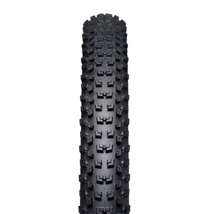 Straight on view of the Specialized Ground Control Sport Tire 27.5/650B x 2.35 inch (59-584mm) with a knobby mounting bike tread in black against a white background.