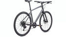 Specialized Sirrus X 4.0 Smoke Grey Black cross bike hybrid path and pavement rear quarter view