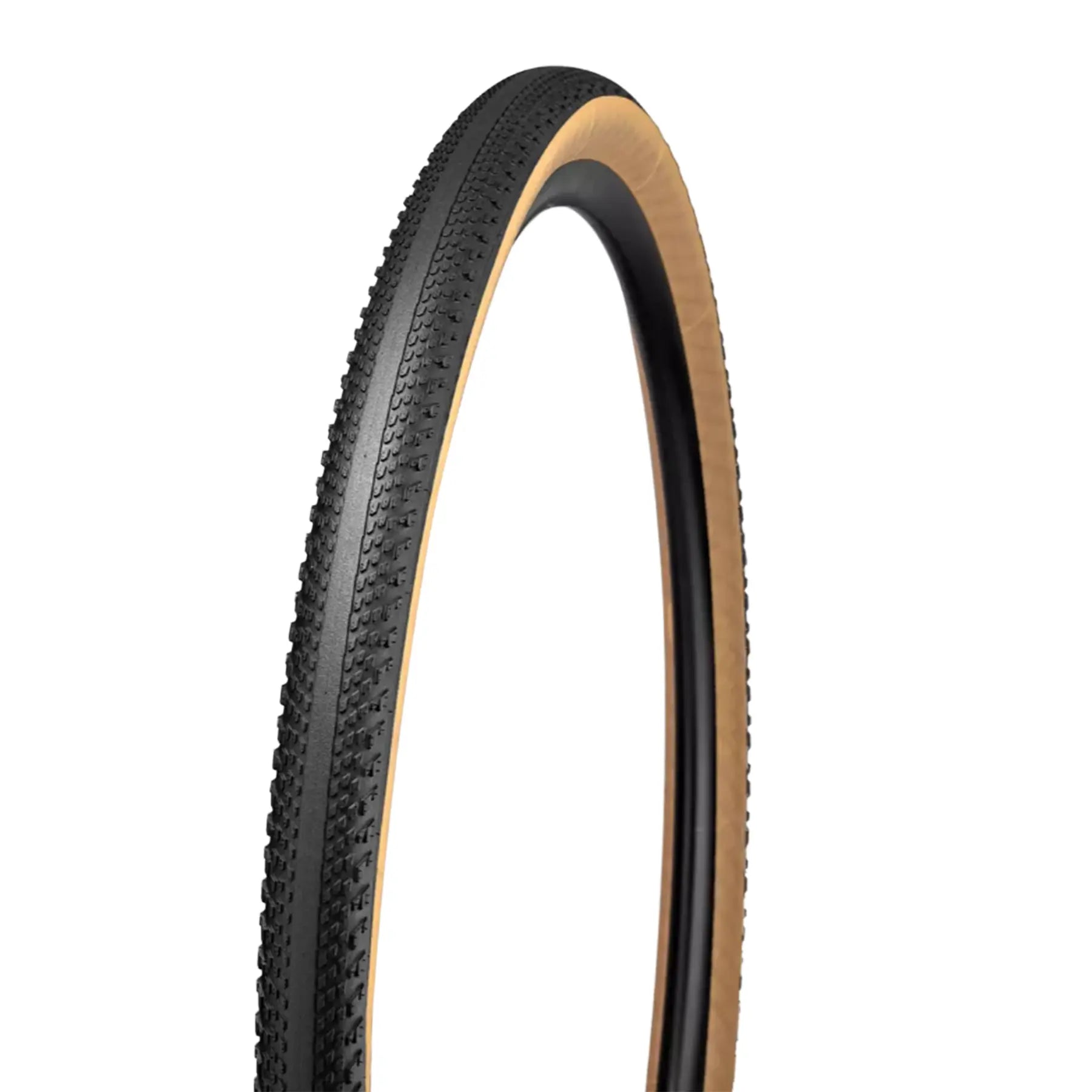 Angled side profile of the Specialized Pathfinder TLR Fast Gravel Tan Sidewall Tire against a white background.