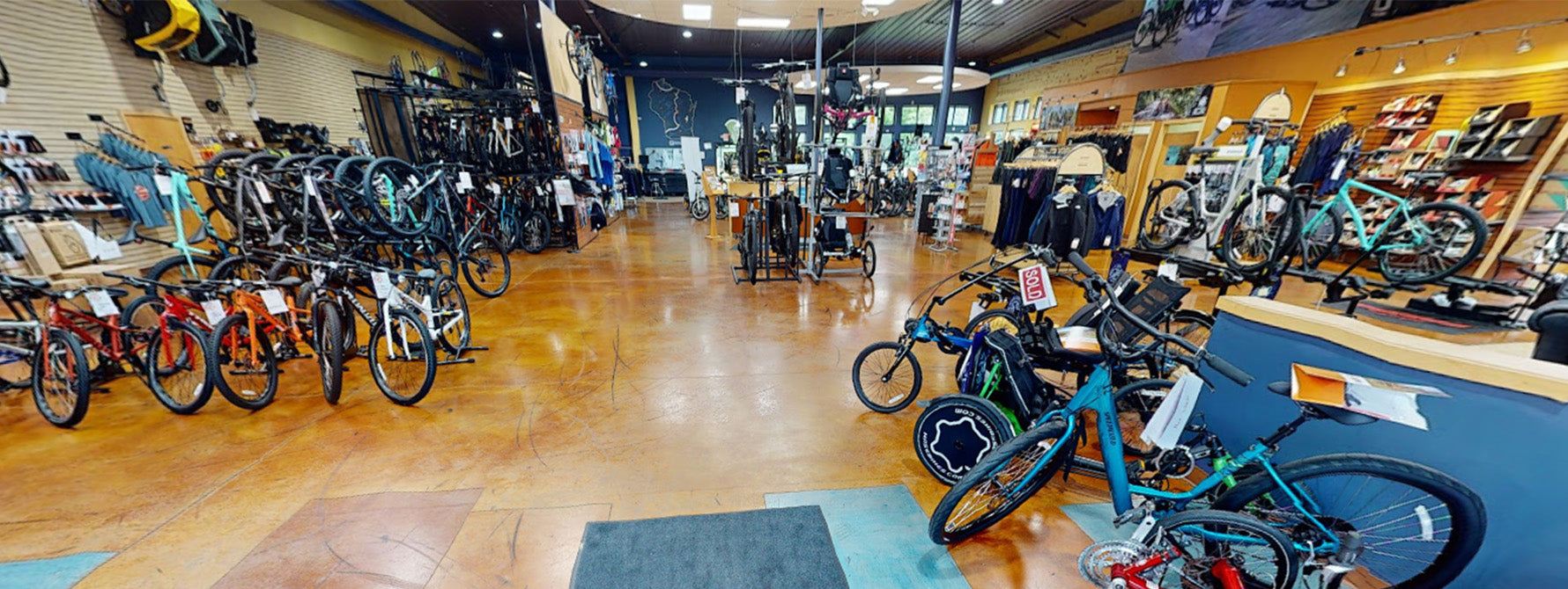 Image of the Hostel Shoppe entryway once you step into the store.