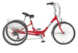 Sun Bicycles Miami Sun 24" Wheels 7 Speed Red Traditional uprightTrike