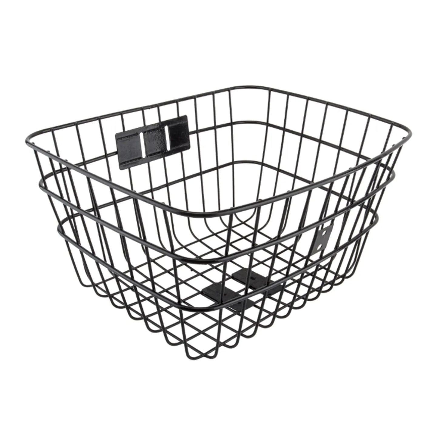 The Sun Seeker Recumbent Trike Basket in black against a white background.