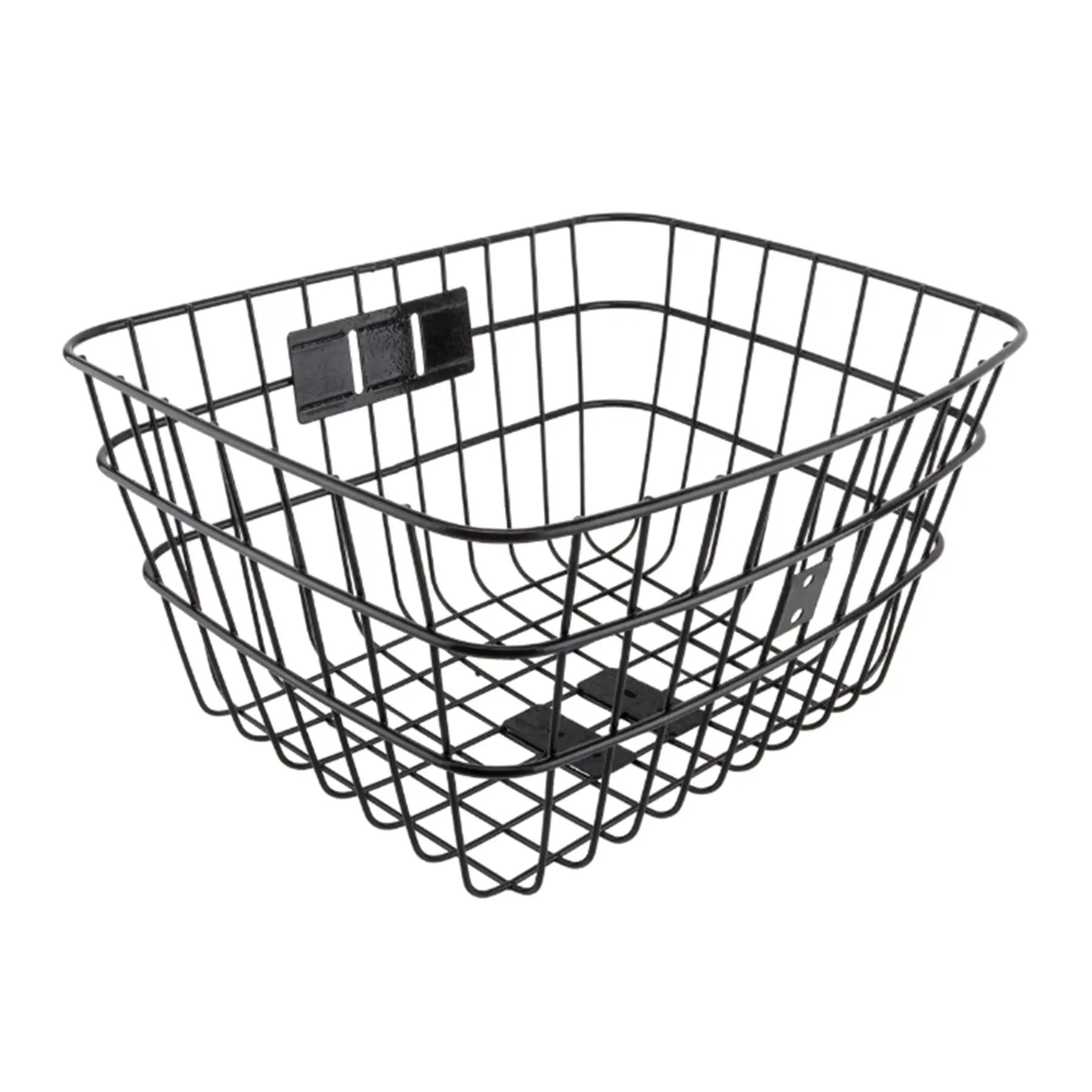 The Sun Seeker Recumbent Trike Basket in black against a white background.