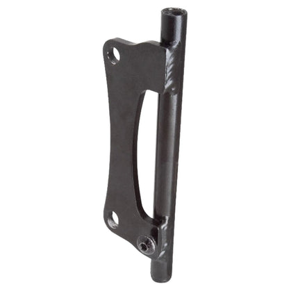 Back side view of the Sun Seeker Safety Flag Mounting Bracket in black against a white background.