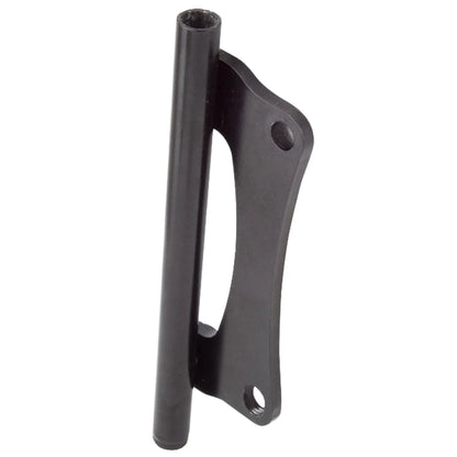Front side view of the Sun Seeker Safety Flag Mounting Bracket in black against a white background.