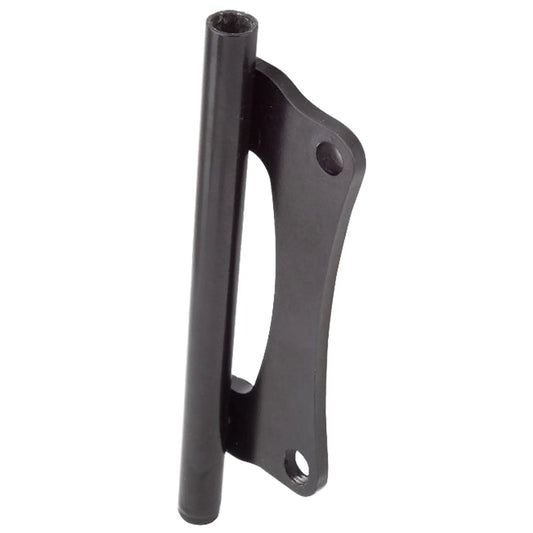 Front side view of the Sun Seeker Safety Flag Mounting Bracket in black against a white background.