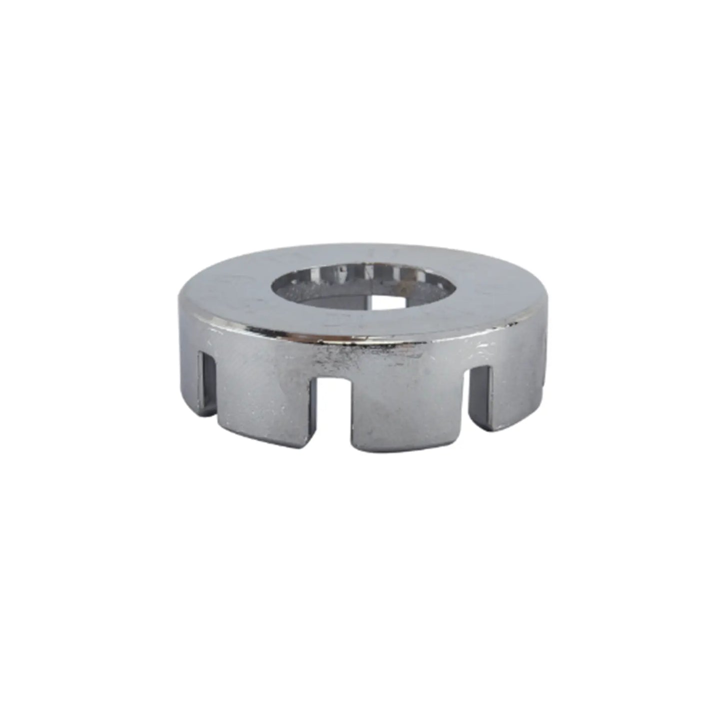 Top view of the Sunlite Universal Round 8 Slot Spoke Wrench in silver against a white background.