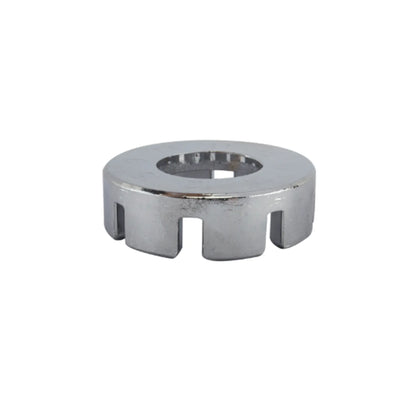 Top view of the Sunlite Universal Round 8 Slot Spoke Wrench in silver against a white background.