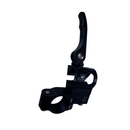 Closeup view of the quick release mount in the T-Cycle Finer Recliner Medium Neckrest Kit for Catrike Seats against a white background.