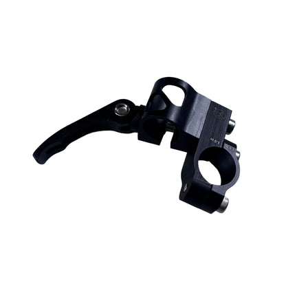 Closeup view of the quick release mount in the T-Cycle Finer Recliner Medium Neckrest Kit for ICE Trikes Mesh Seats against a white background.