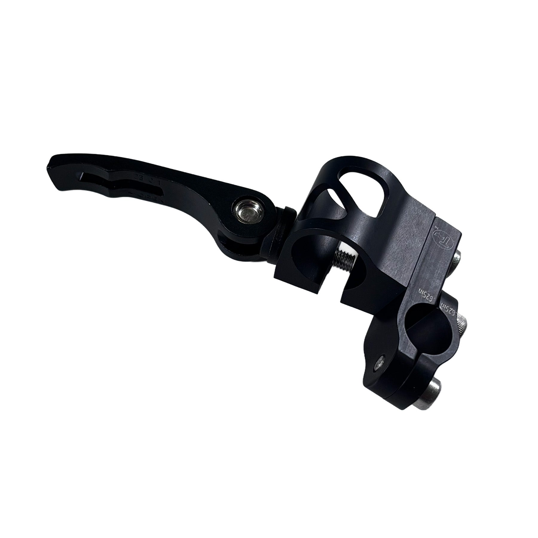 Closeup view of the quick release mount in the T-Cycle Finer Recliner Medium Neckrest Kit for HP Velotechnik ErgoMesh Premium Seats against a white background.