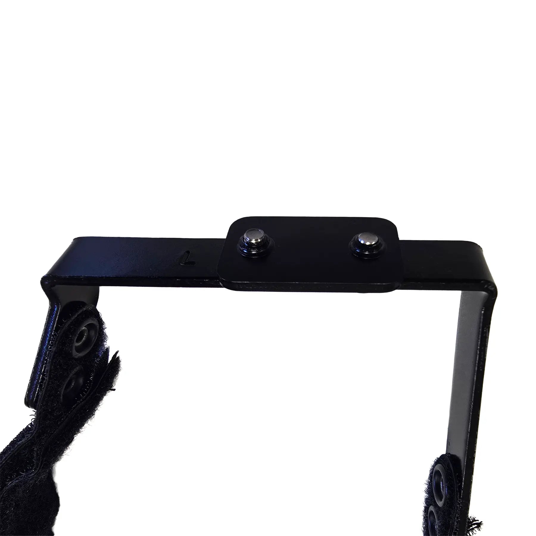 Closeup view of the mounting plate on the backside of the TerraTrike Comfort Pedal Conversion Kit Pair against a white background.