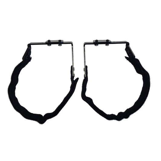 Top view of the TerraTrike Comfort Pedal Conversion Kit Pair in black against a white background.