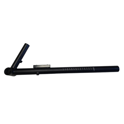 Side view of the TerraTrike Take Off Standard Boom in black against a white background.